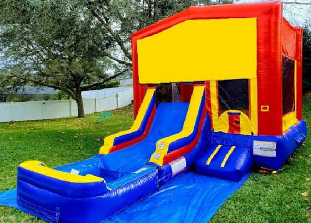 Medium Castle (Water Slide Combo with Pool & Basketball Hoop)