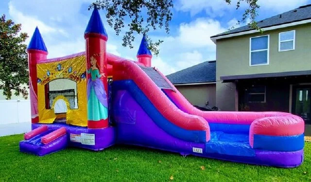 XL Princess Castle (Water Slide Combo with Basketball Hoop)