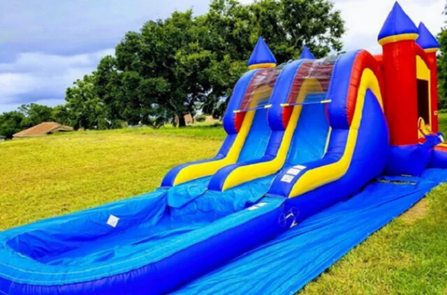 Double Dip (Dual Water Slide Combo with Pool & Basketball Hoop)