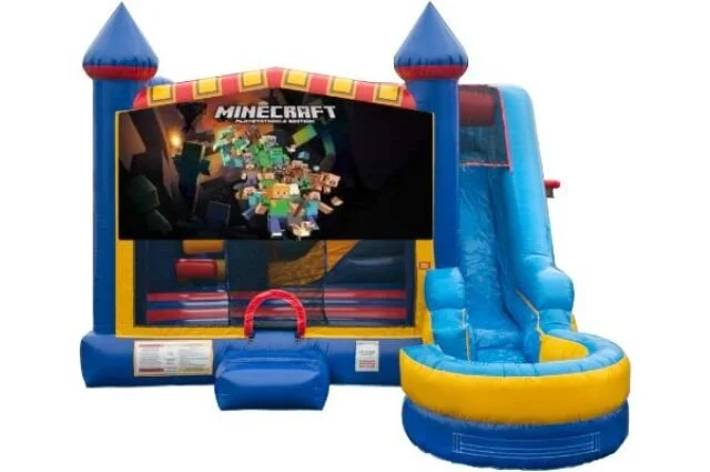 Minecraft Bounce House With Slide