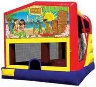 4-1 Luau Themed Combo Bounce House