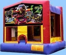 Stock Car Racing Fun House Inside Slide Hoop