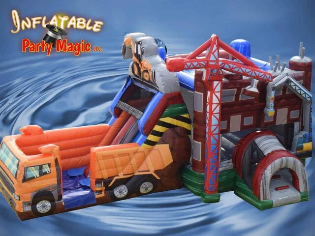 Dump Truck Bounce House Water Slide Double Lane