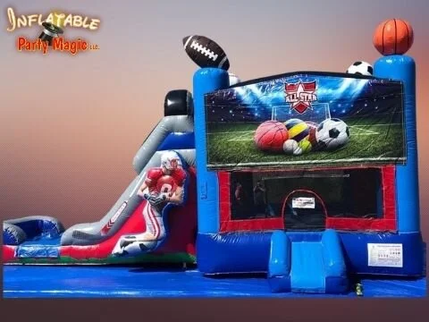 Extreme Sports Bounce House with Slide Dry Use