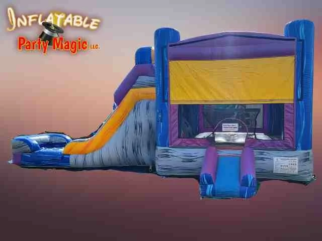Mega Marble Mansion Bounce House with Slide dry use only