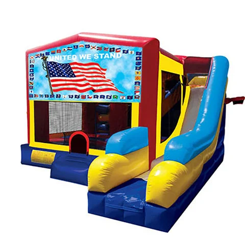 American Flag Bounce House Combo 7n1