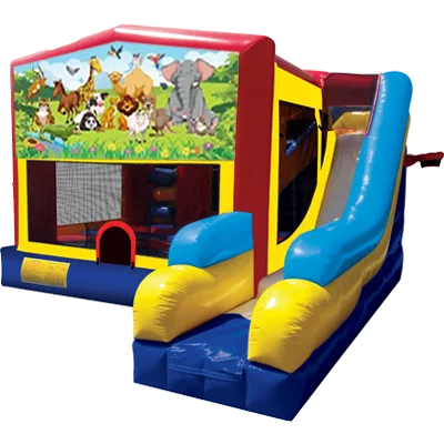 Zoo Animals Bounce House Combo 7n1