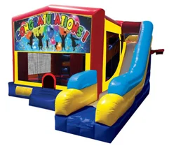 Congratulations Bounce House Combo 7n1