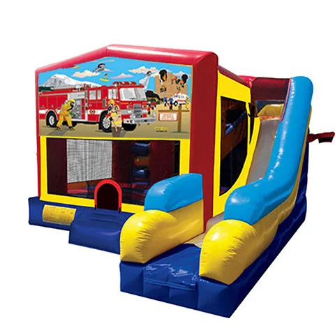 Firemen Rescue Bounce House Combo 7n1