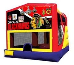 Black Hawks Bounce House Combo 4n1