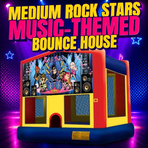 Medium Rock Stars Music-Themed Bounce House